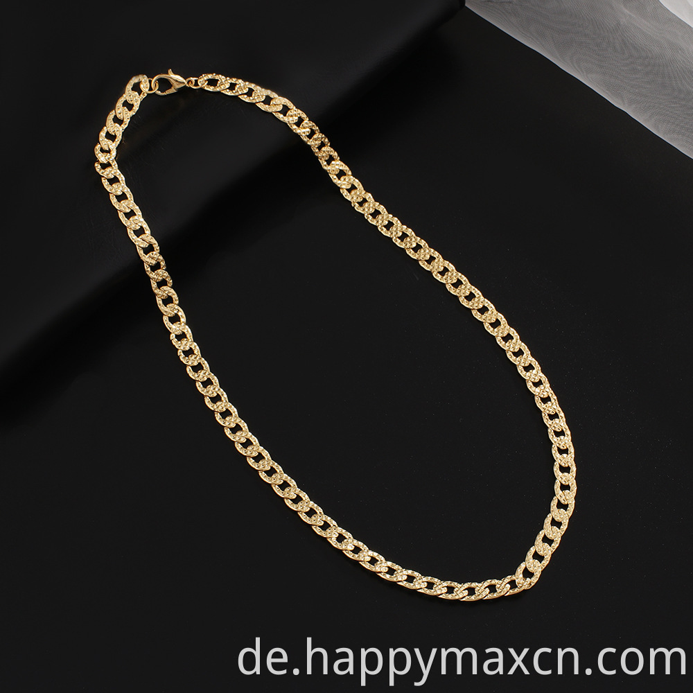 Hohe Qualität 18K Gold plattiert Argyle Plaid Muster Kette Halskette Halskette Schmuck